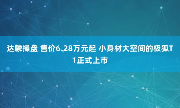 达麟操盘 售价6.28万元起 小身材大空间的极狐T1正式上市