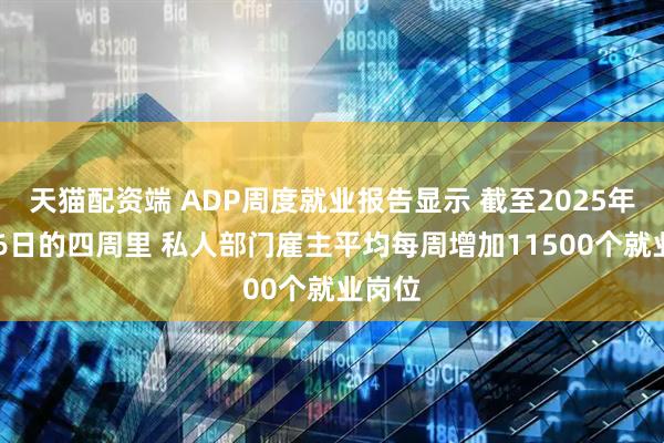 天猫配资端 ADP周度就业报告显示 截至2025年12月6日的四周里 私人部门雇主平均每周增加11500个就业岗位