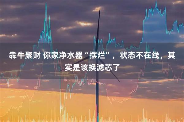 犇牛聚财 你家净水器“摆烂”，状态不在线，其实是该换滤芯了
