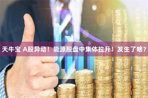 天牛宝 A股异动！能源股盘中集体拉升！发生了啥？
